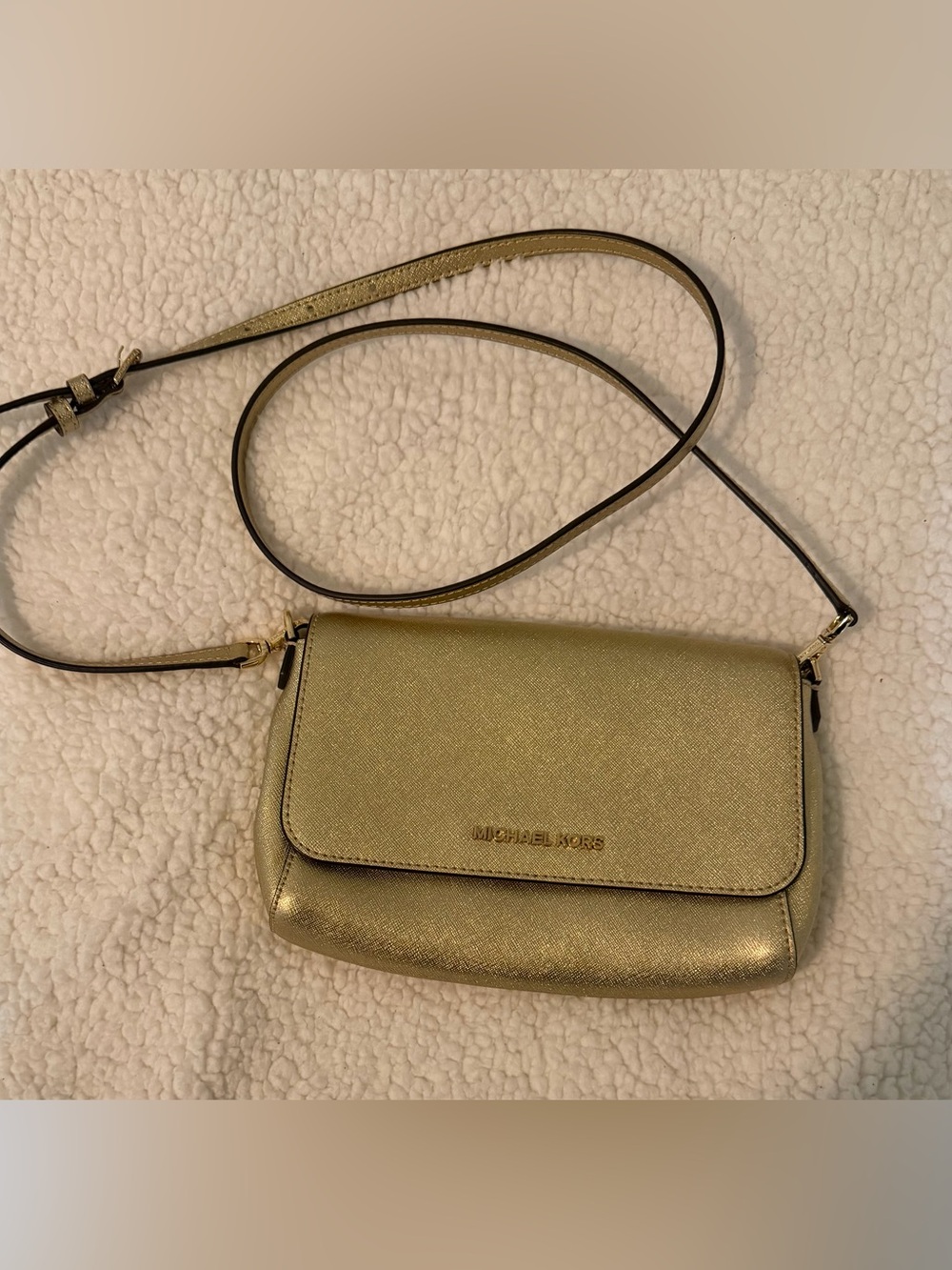 Michael Kors Metallic Gold Crossbody Bag